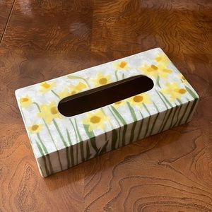 Vintage capiz shell tissue box